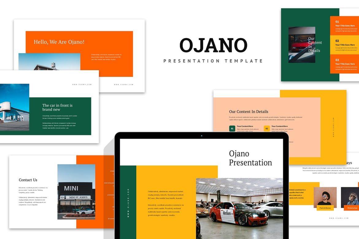 Ojano: Template PowerPoint untuk Bisnis Otomotif yang Profesional