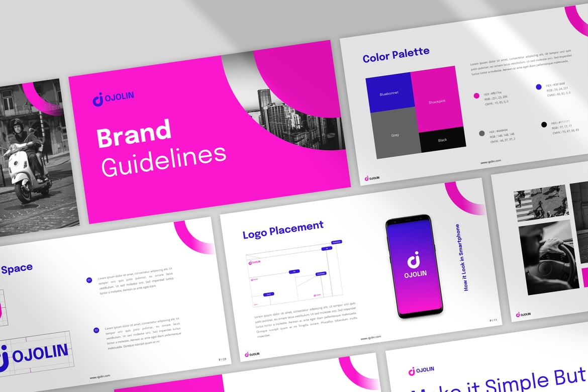 Template PowerPoint Ojolin: Presentasi Minimalis yang Menarik