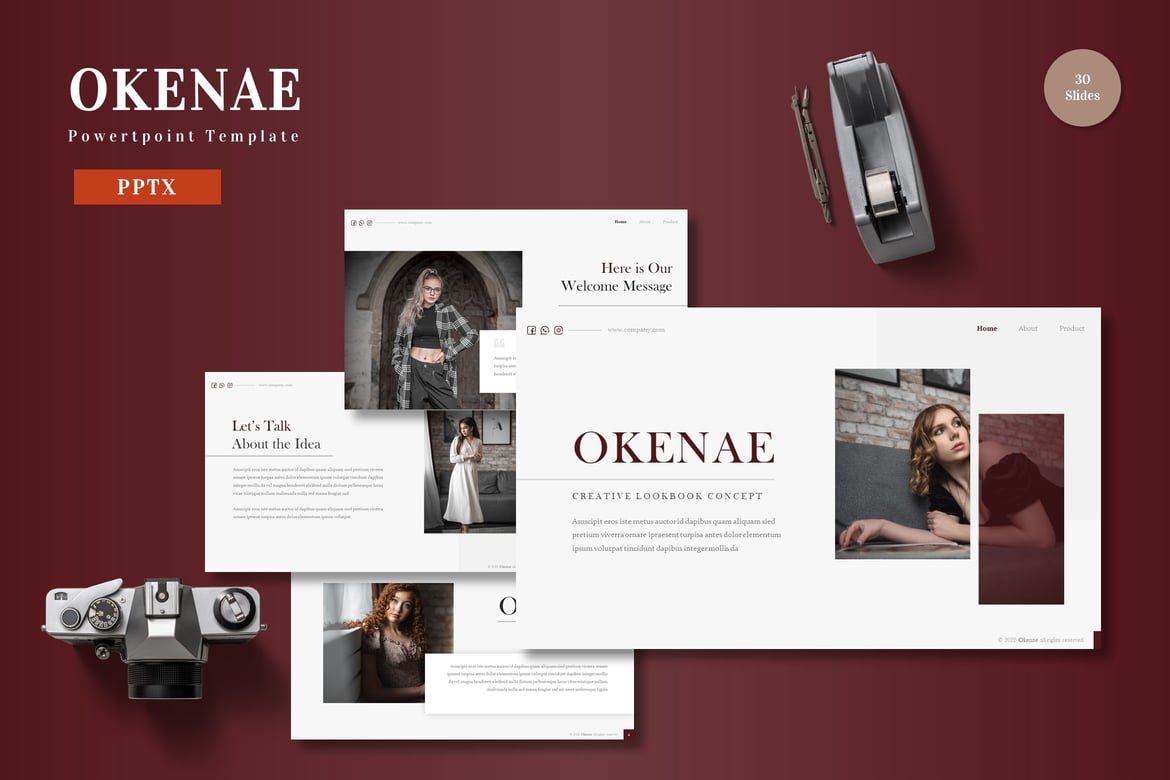 Okenae - Template PowerPoint Menarik dan Multiguna