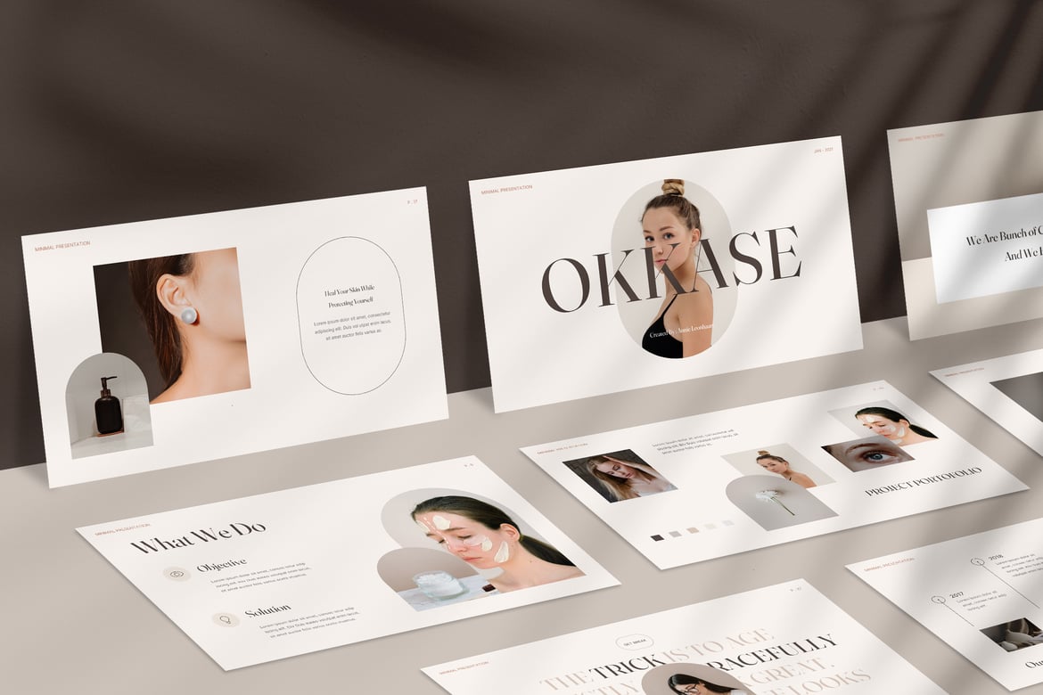 Template Presentasi Powerpoint Okkase: Solusi Minimalis untuk Bisnis Anda