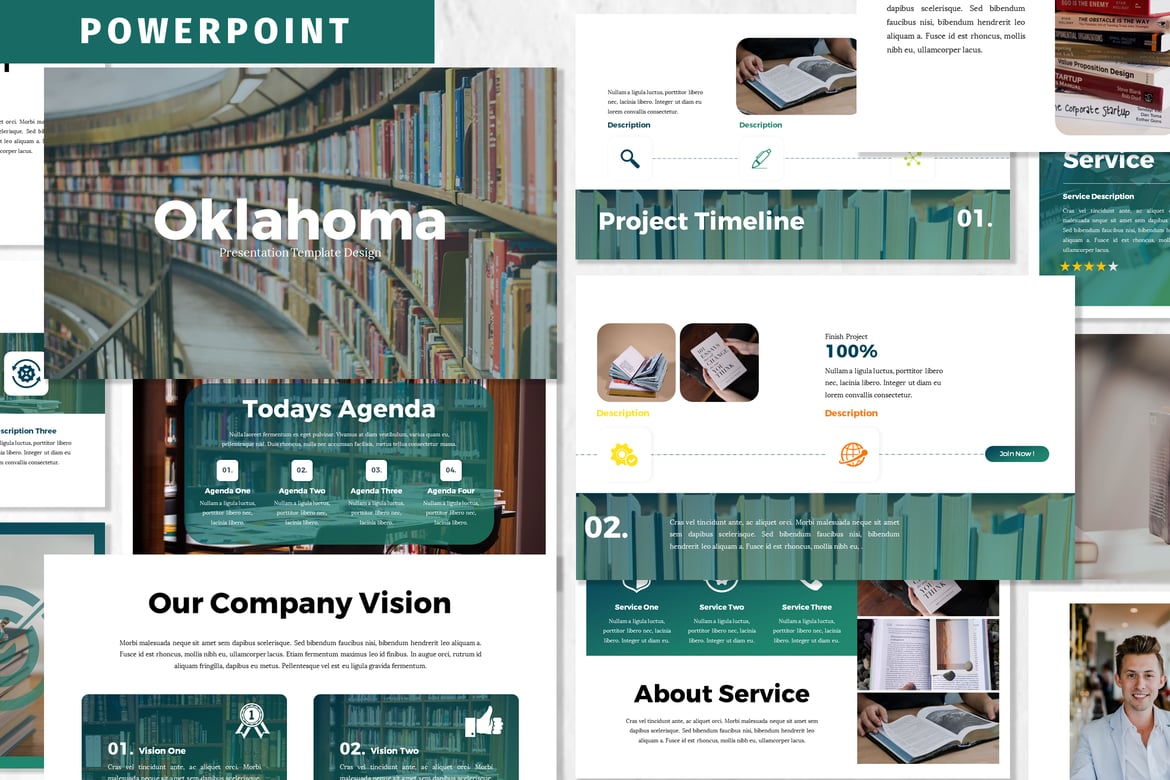 Template PowerPoint Oklahoma - Solusi Presentasi Profesional Anda