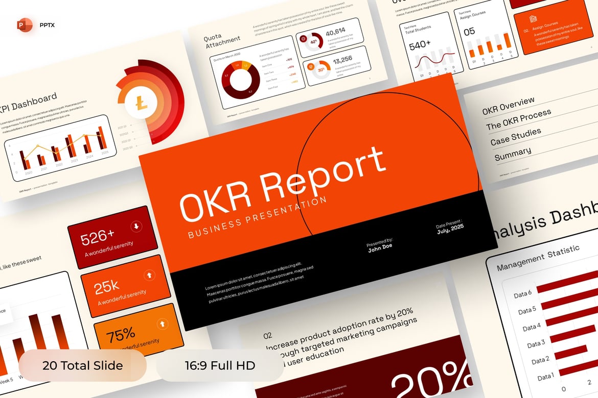 Template Presentasi OKR Profesional untuk PowerPoint