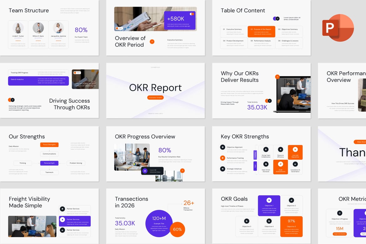 Template Presentasi OKR yang Modern dan Menarik