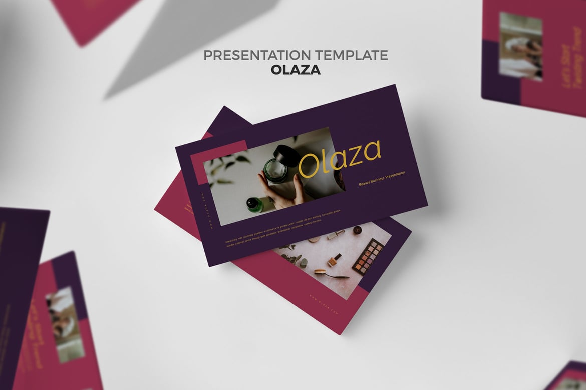 Template Presentasi PowerPoint Olaza untuk Bisnis Kecantikan