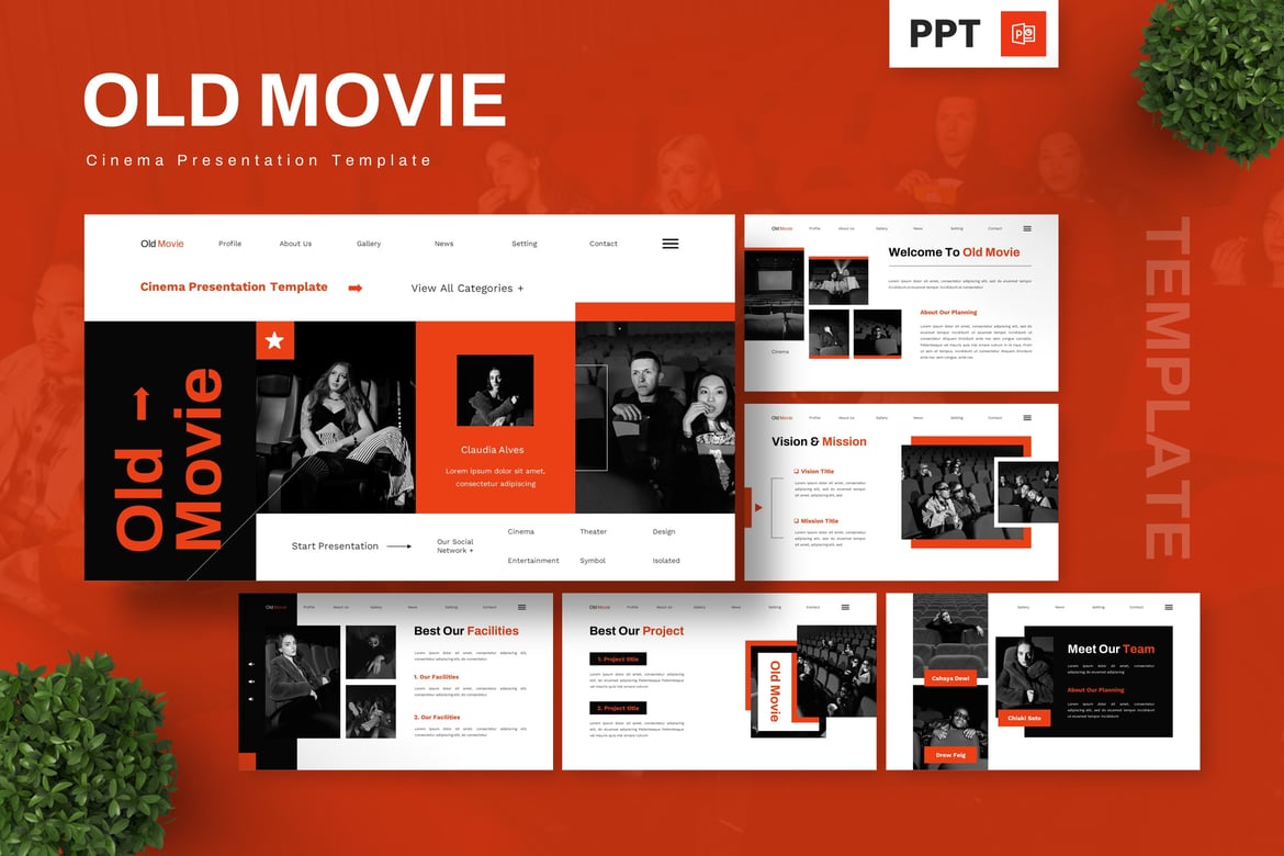 Template Presentasi Sinema Klasik untuk PowerPoint