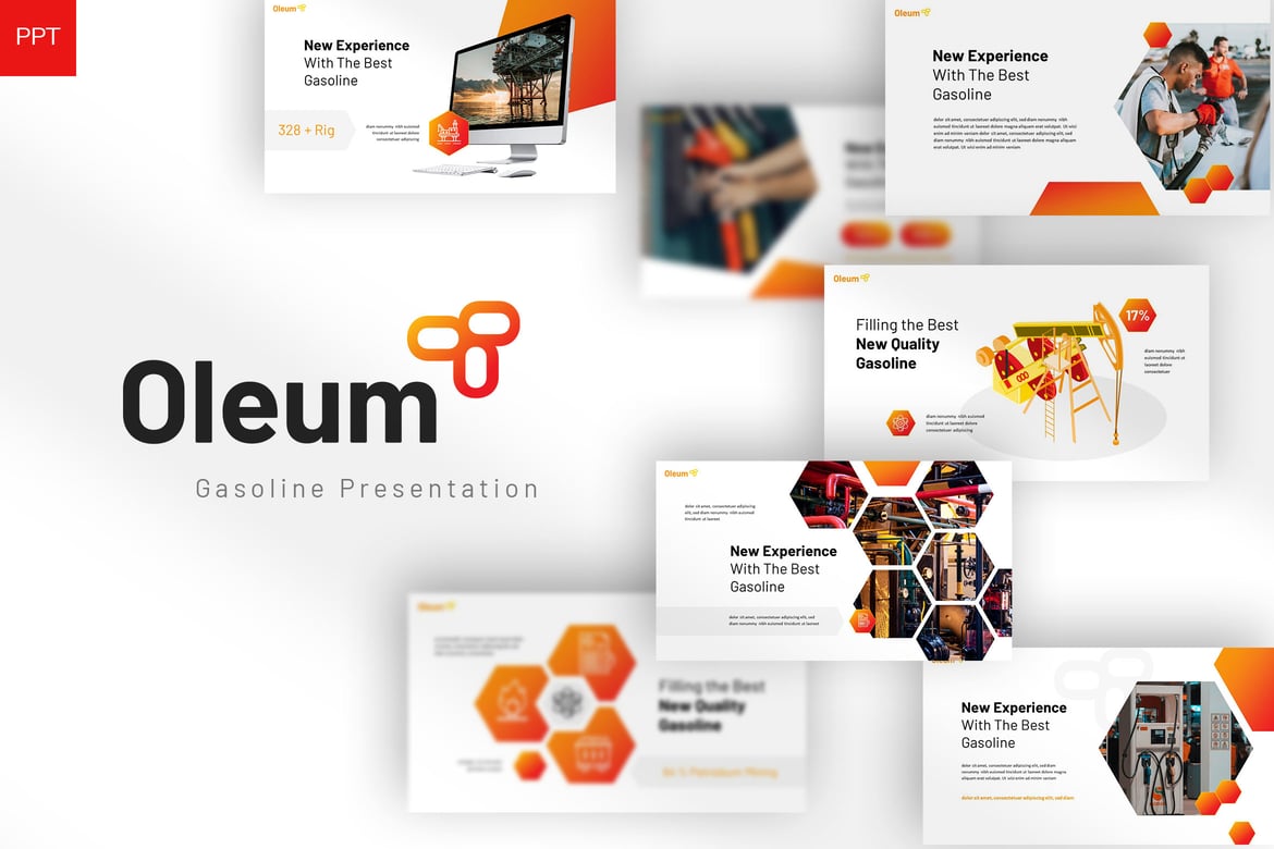 Template Presentasi PowerPoint Oleum yang Menarik dan Profesional