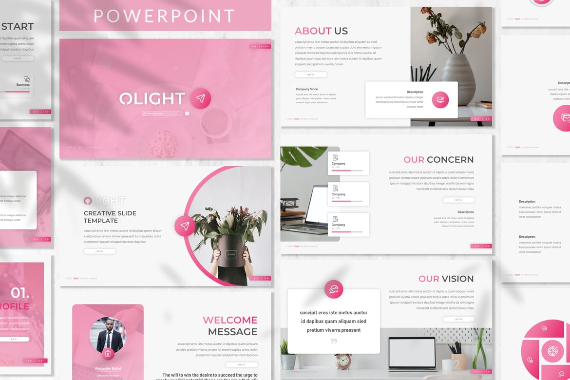 Template Powerpoint Olight - Presentasi Bisnis yang Menarik