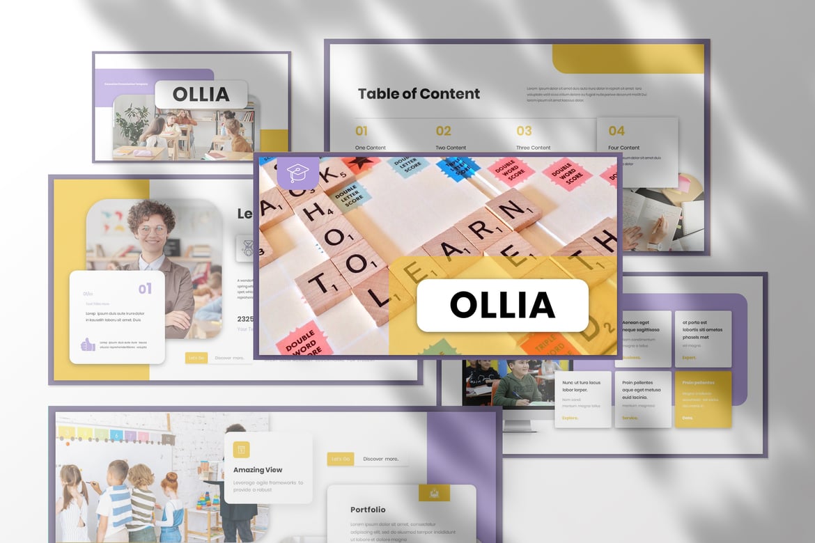 Ollia - Template Presentasi PowerPoint untuk Pendidikan yang Menarik