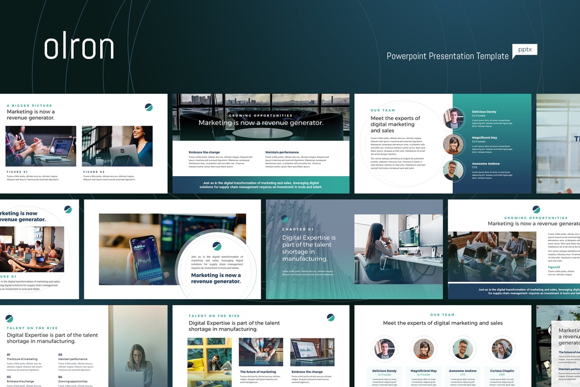 Olron - Template Powerpoint Serbaguna untuk Presentasi Profesional