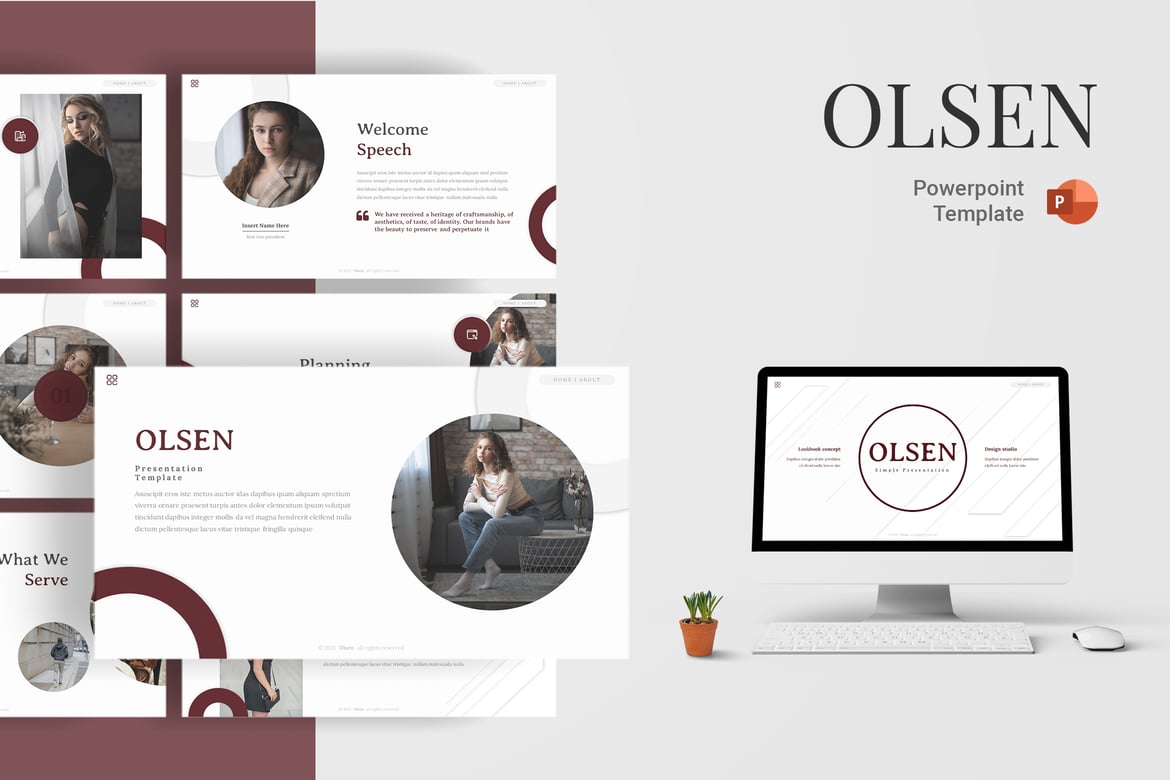 Template PowerPoint Olsen - Solusi Presentasi Kreatif Anda