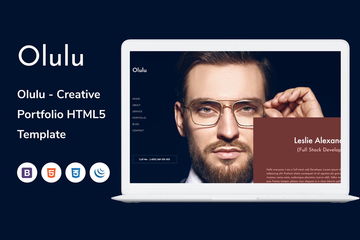 Olulu - Template Website Portofolio Kreatif HTML5 yang Menarik