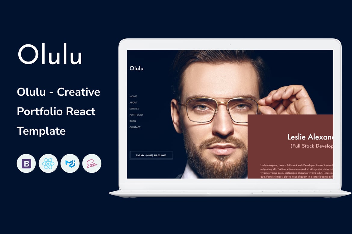 Olulu - Template Website Portfolio Kreatif yang Menarik
