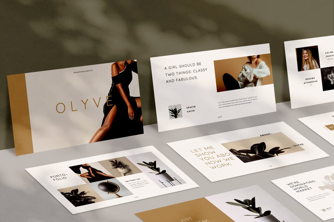 Template Powerpoint Olyve: Presentasi Minimalis yang Menarik