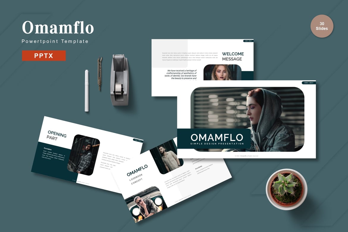 Omamflo - Template Powerpoint Profesional untuk Presentasi Memukau