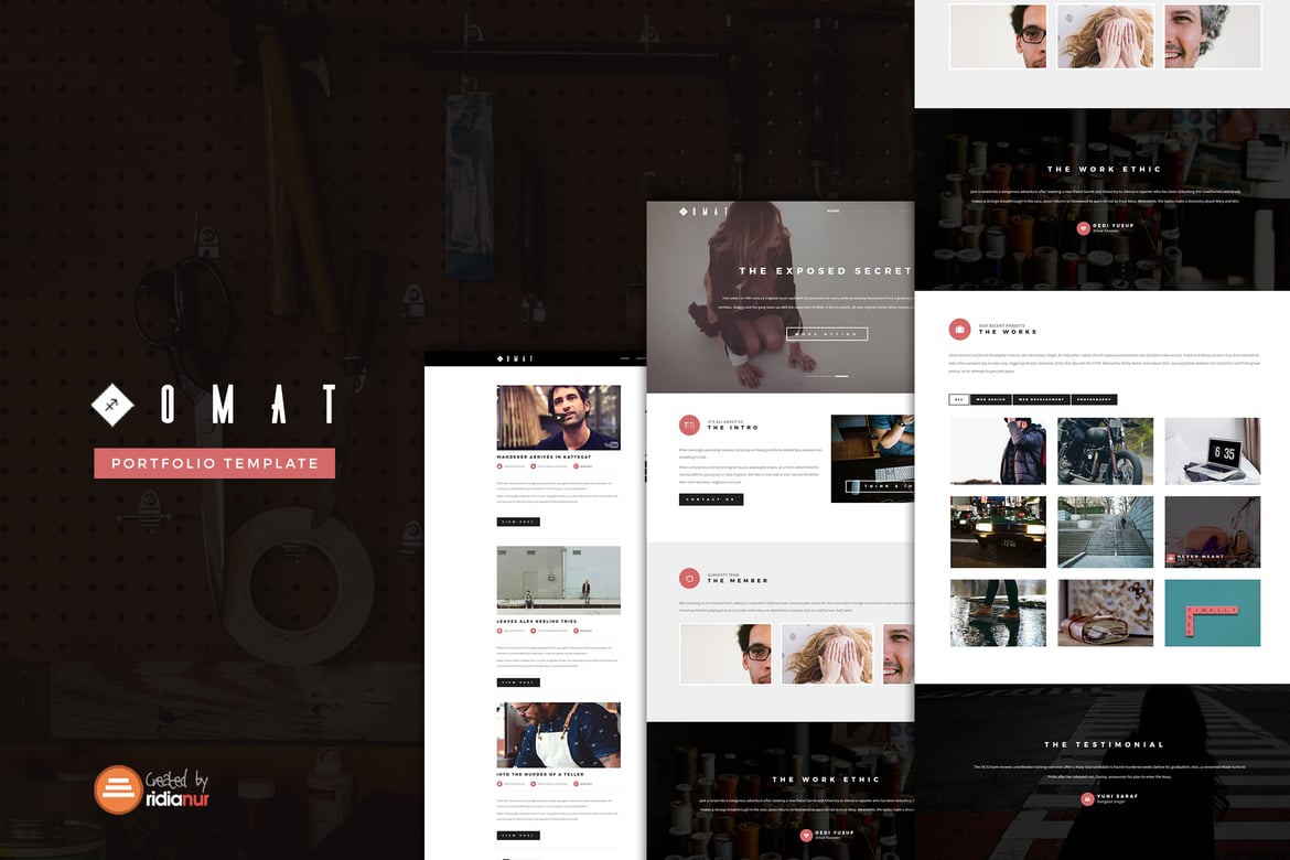 Template Website Portofolio Omat yang Responsif dan Elegan