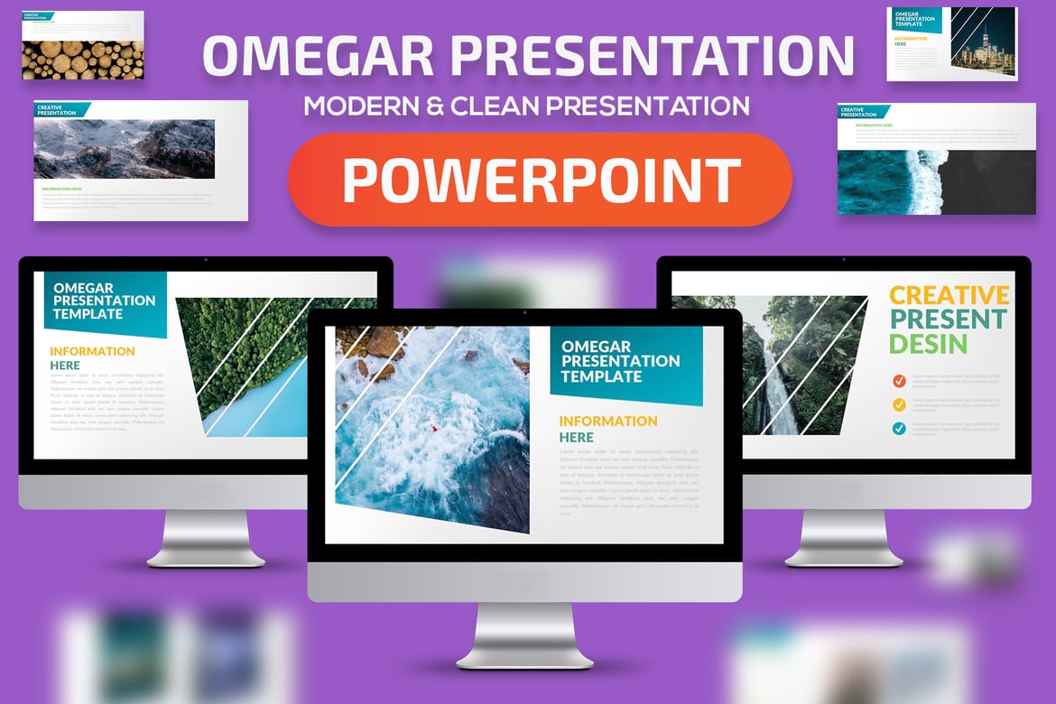 Template Presentasi PowerPoint Omegar yang Memukau