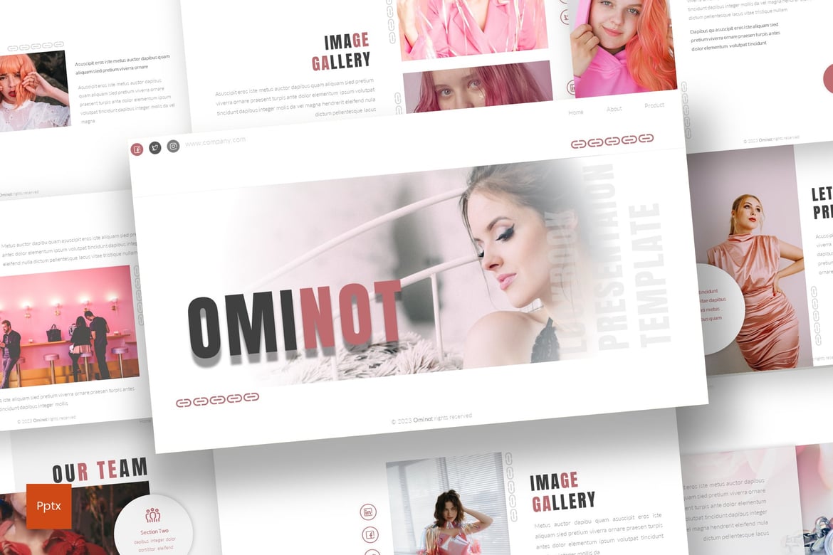 Ominot - Template Presentasi Powerpoint Kreatif dan Minimalis