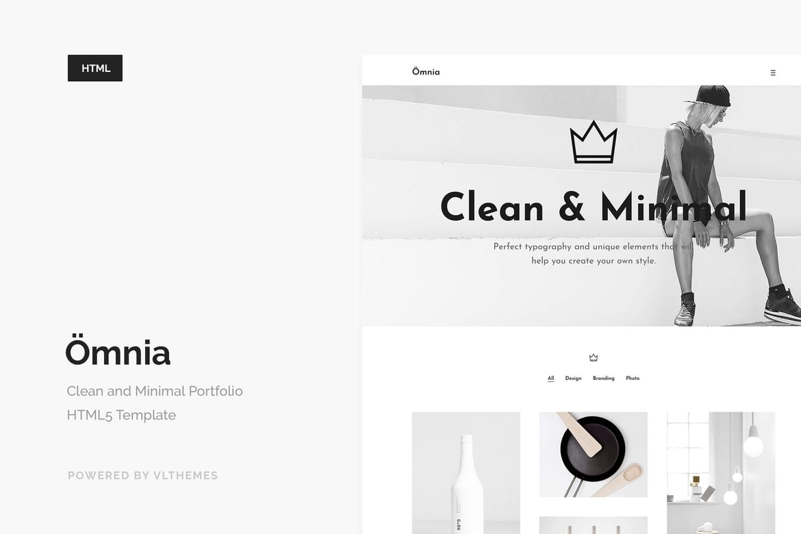 Ömnia - Template Website Portfolio Minimalis yang Elegan