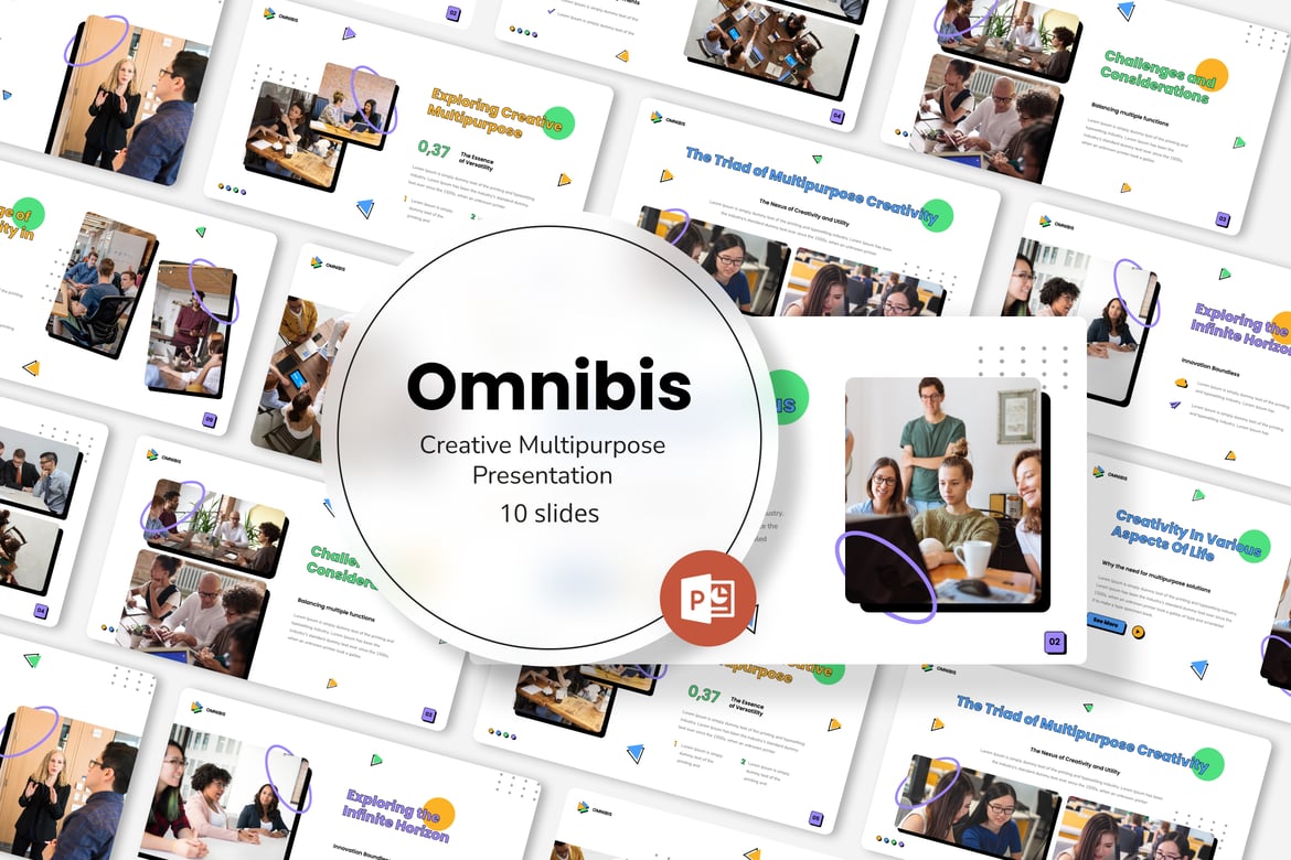 Omnibis - Template Powerpoint Kreatif Serbaguna untuk Presentasi Menarik
