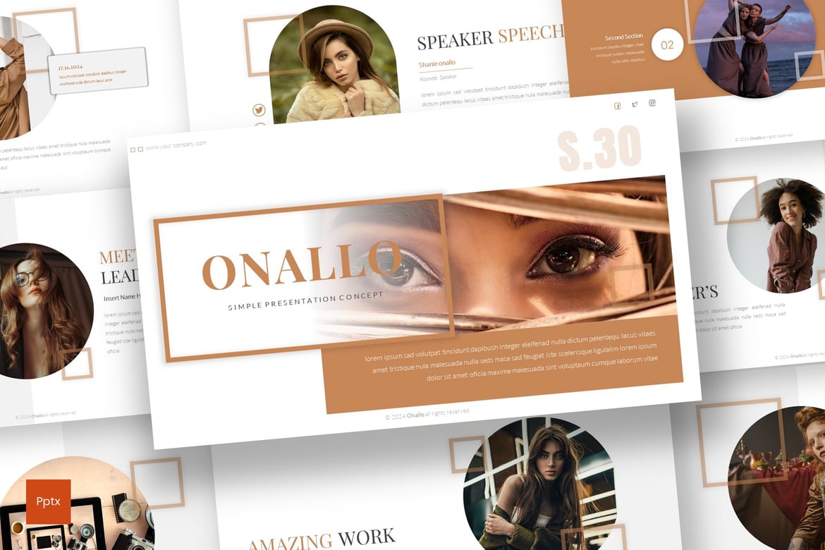Onallo - Template Powerpoint Minimalis untuk Presentasi Profesional