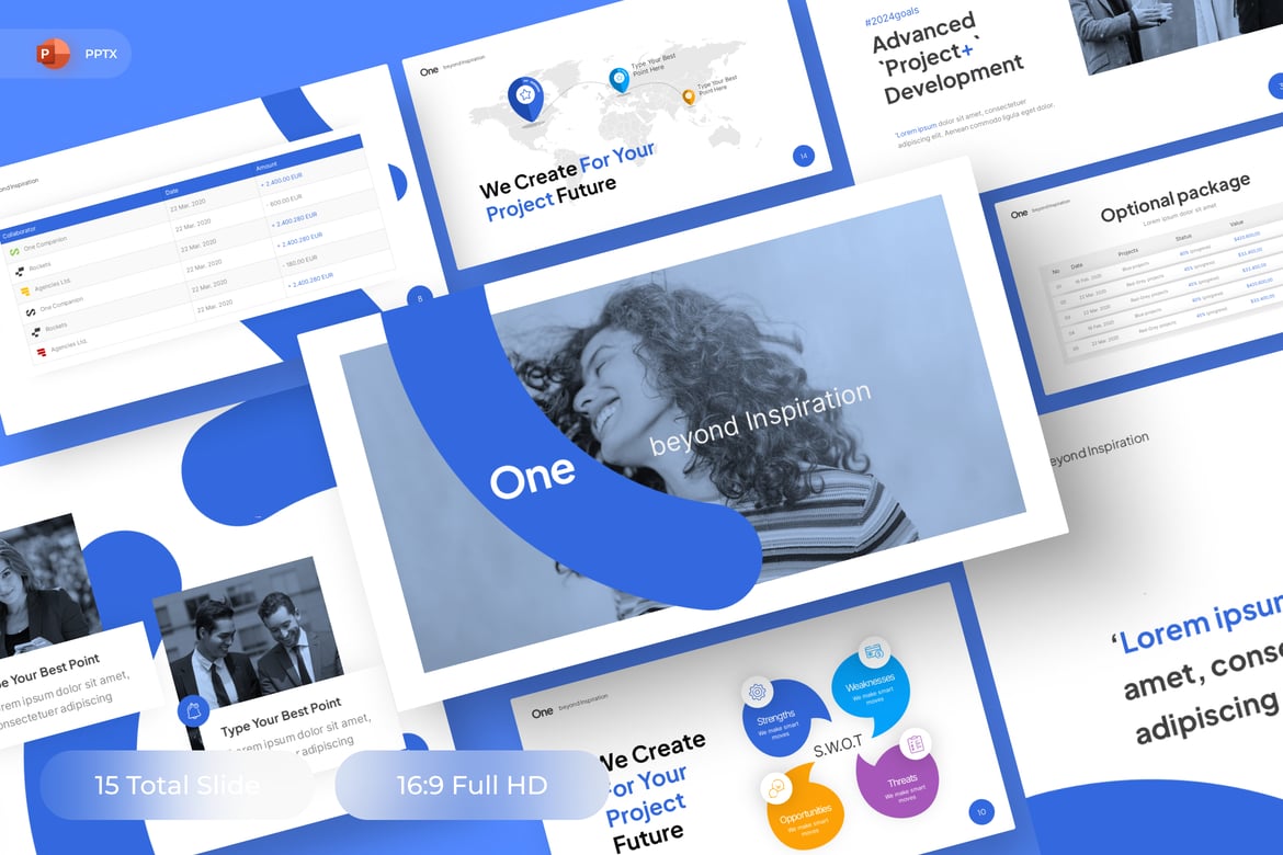 Template PowerPoint Bisnis Satu - Tingkatkan Presentasi Anda