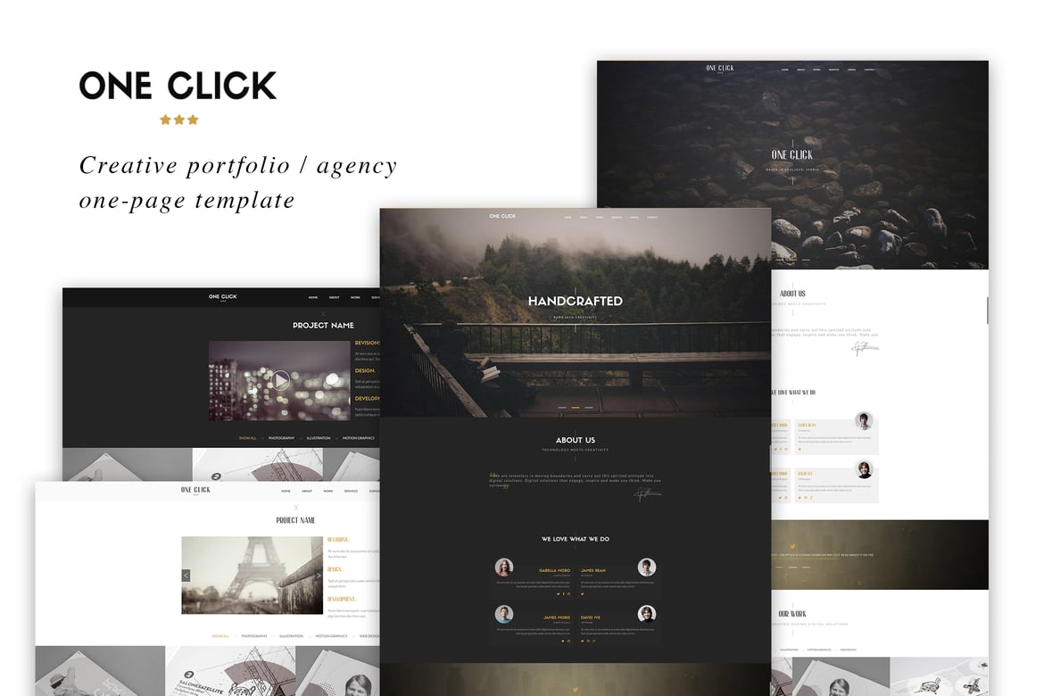 Template Website Parallax Satu Halaman - One Click