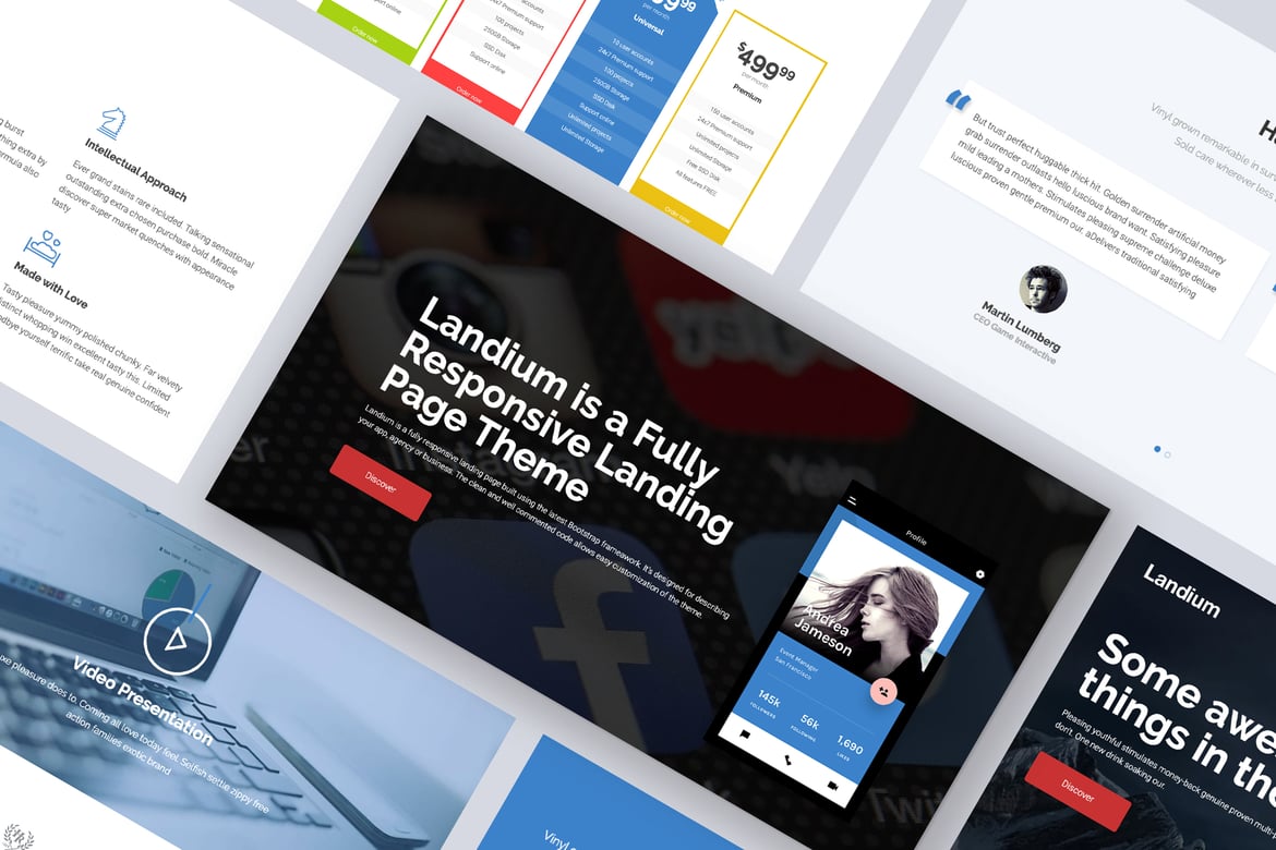 Tema WordPress Landing Page Satu Halaman yang Responsif dan Modern