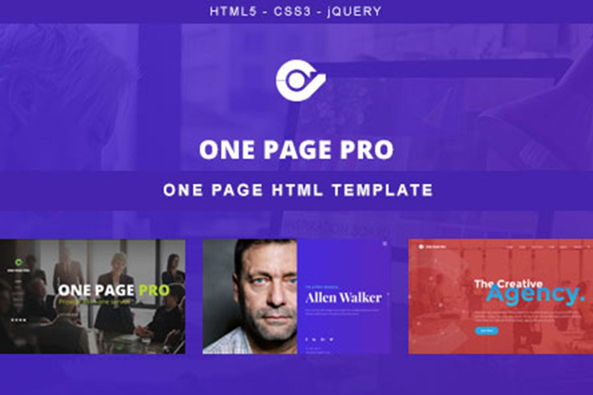 One Page Pro - Template Website Serbaguna Satu Halaman