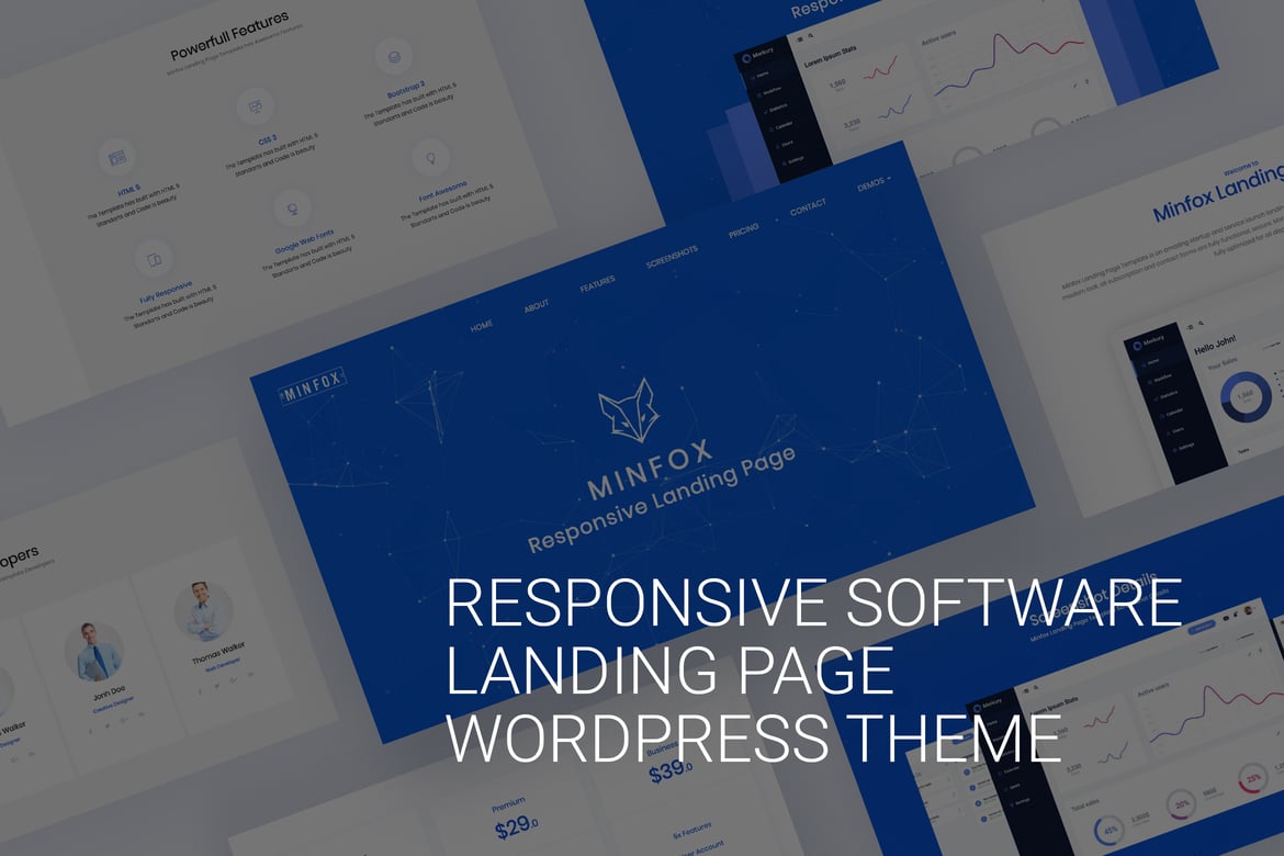 Tema WordPress Responsif Minfox - Solusi Landing Page untuk Startup Anda