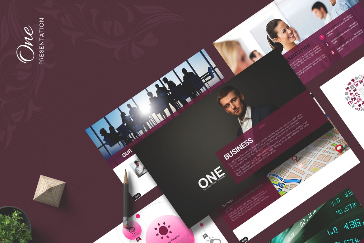 Template PowerPoint Kreatif - One