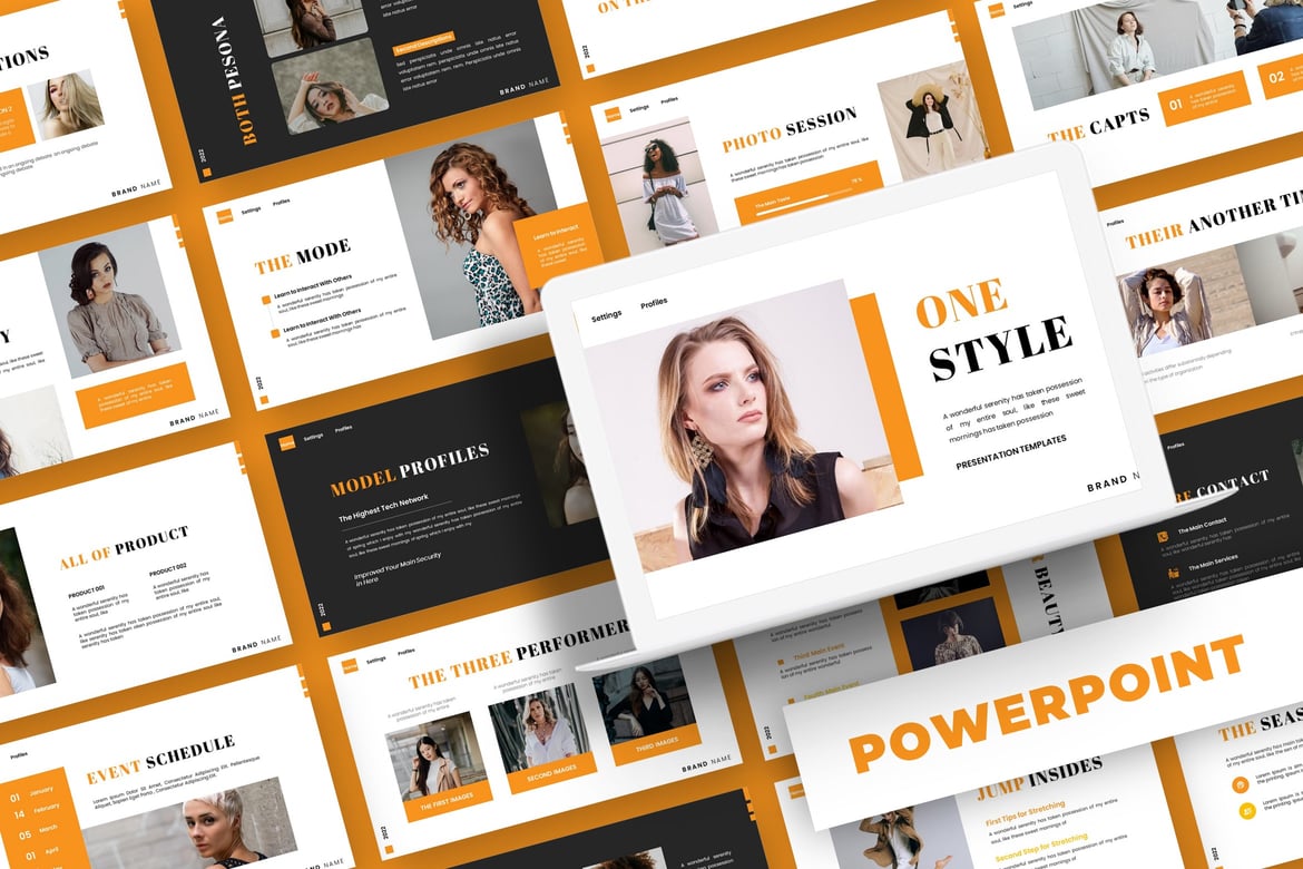 Template Presentasi PowerPoint One Style - Versi 5 Warna Menarik