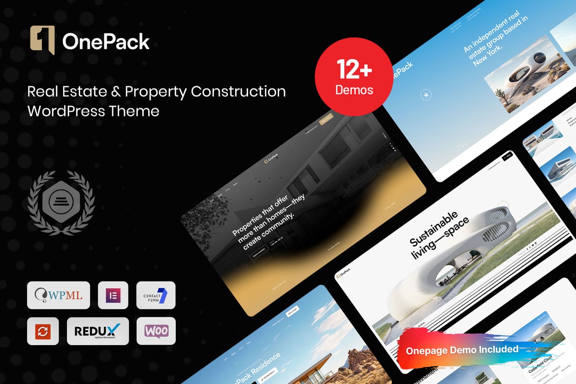 OnePack - Tema WordPress untuk Properti dan Konstruksi yang Elegan