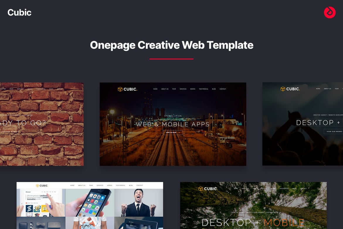 Template Website Kreatif Multi-Purpose - Cubic yang Responsif