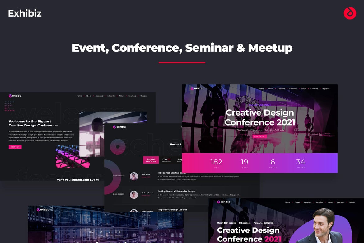 Template Website Event, Konferensi, dan Meetup - Exhibiz