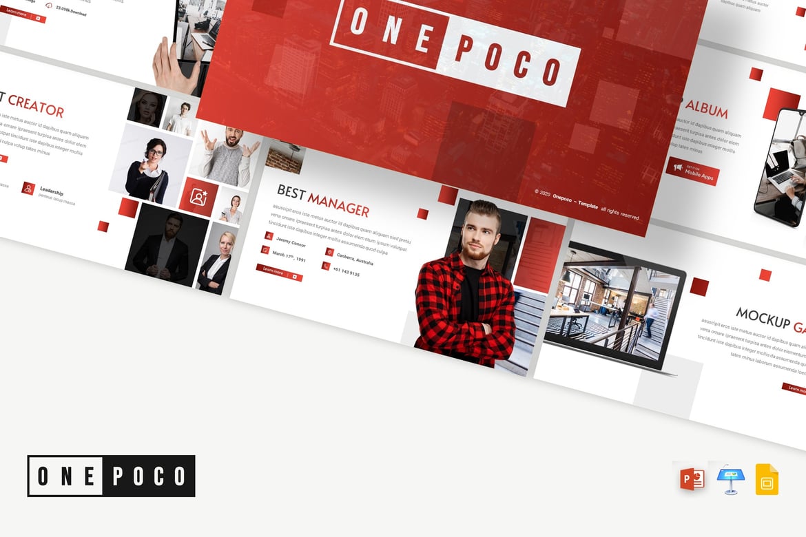 Onepoco - Template Presentasi PowerPoint, Google Slides, dan Keynote yang Elegan