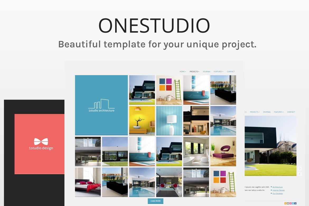 OneStudio - Template Website Minimalis untuk Arsitek dan Desainer