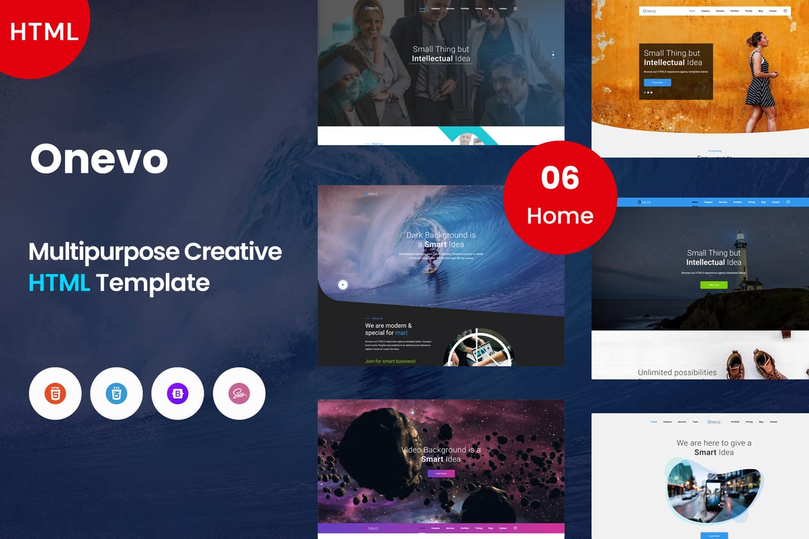 Onevo - Template Website Satu Halaman yang Menarik