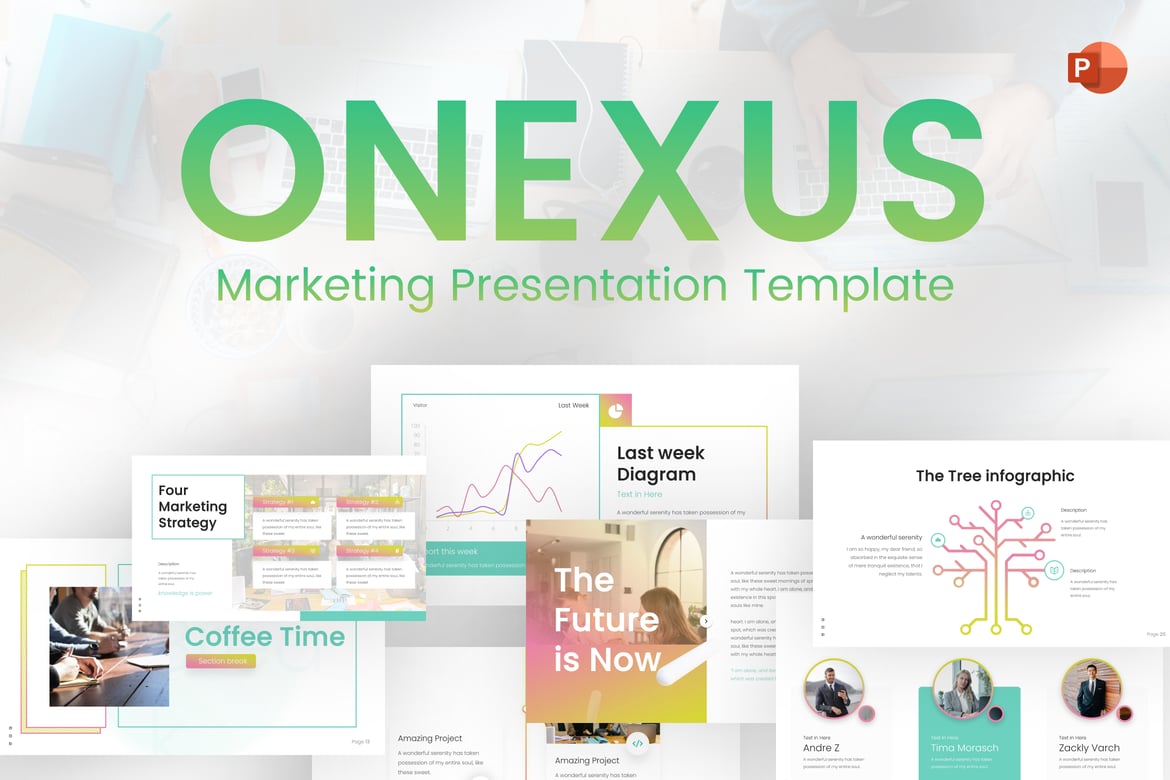 Template Presentasi PowerPoint Onexus yang Elegan dan Modern