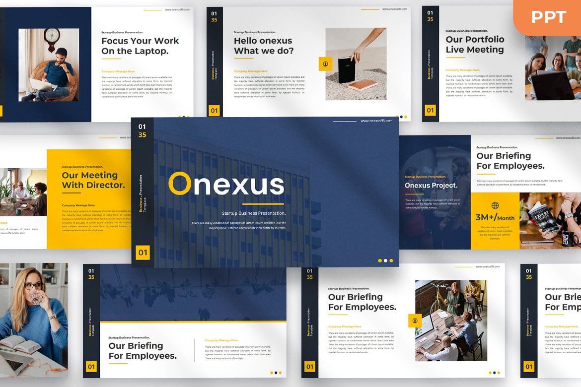 Onexus - Template Presentasi PowerPoint Modern dan Elegan