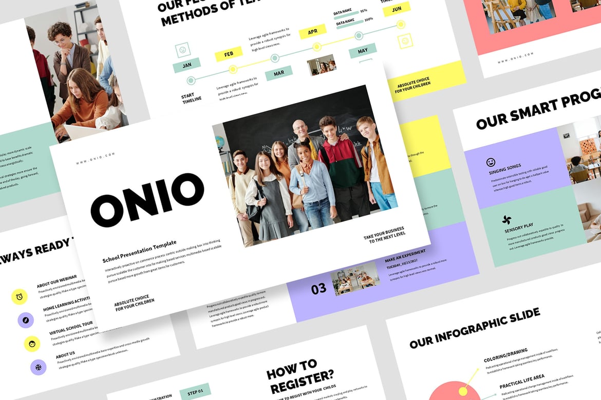 Template PowerPoint Bisnis Pendidikan yang Menarik dan Profesional