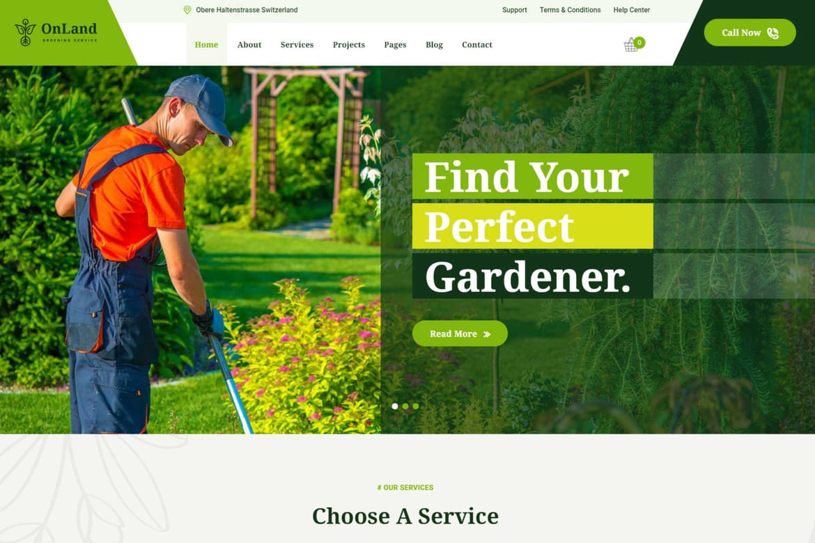 OnLand - Tema WordPress Terbaik untuk Pecinta Berkebun