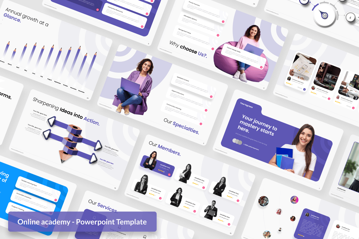 Template Powerpoint Akademi Online - Ciptakan Presentasi Menarik dengan Mudah