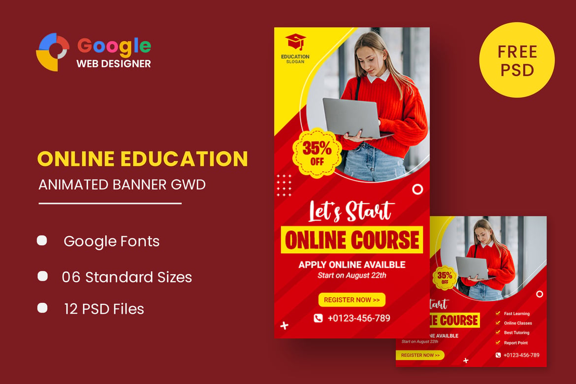 Kursus Online: Template Iklan Banner HTML5 GWD untuk Semua Bisnis