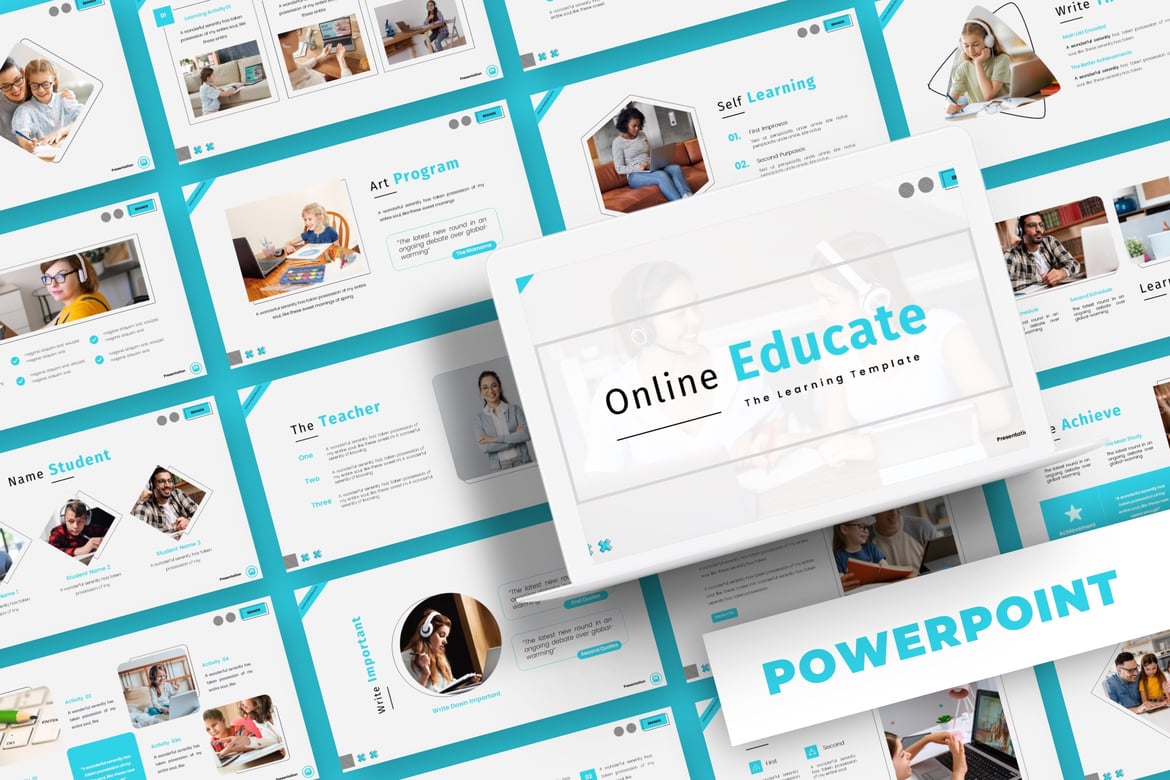 Template Powerpoint Online Educate - Solusi Presentasi Menarik