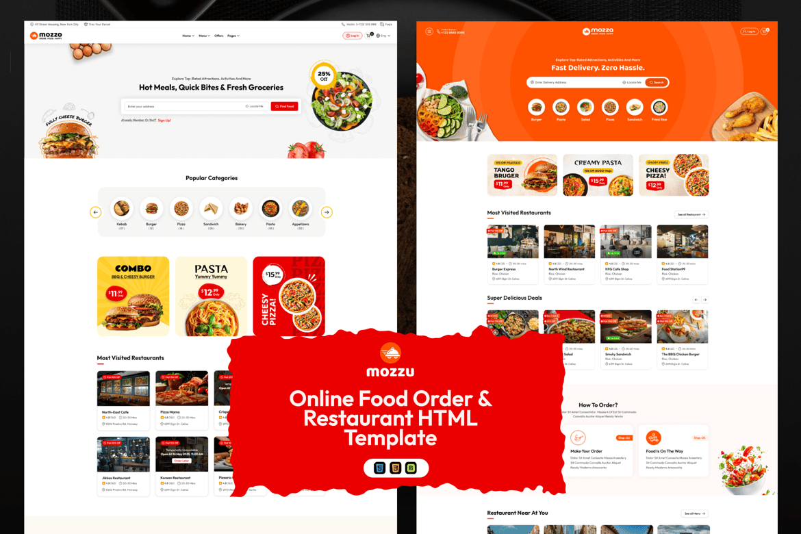 Template Website Pesanan Makanan & Restoran Modern