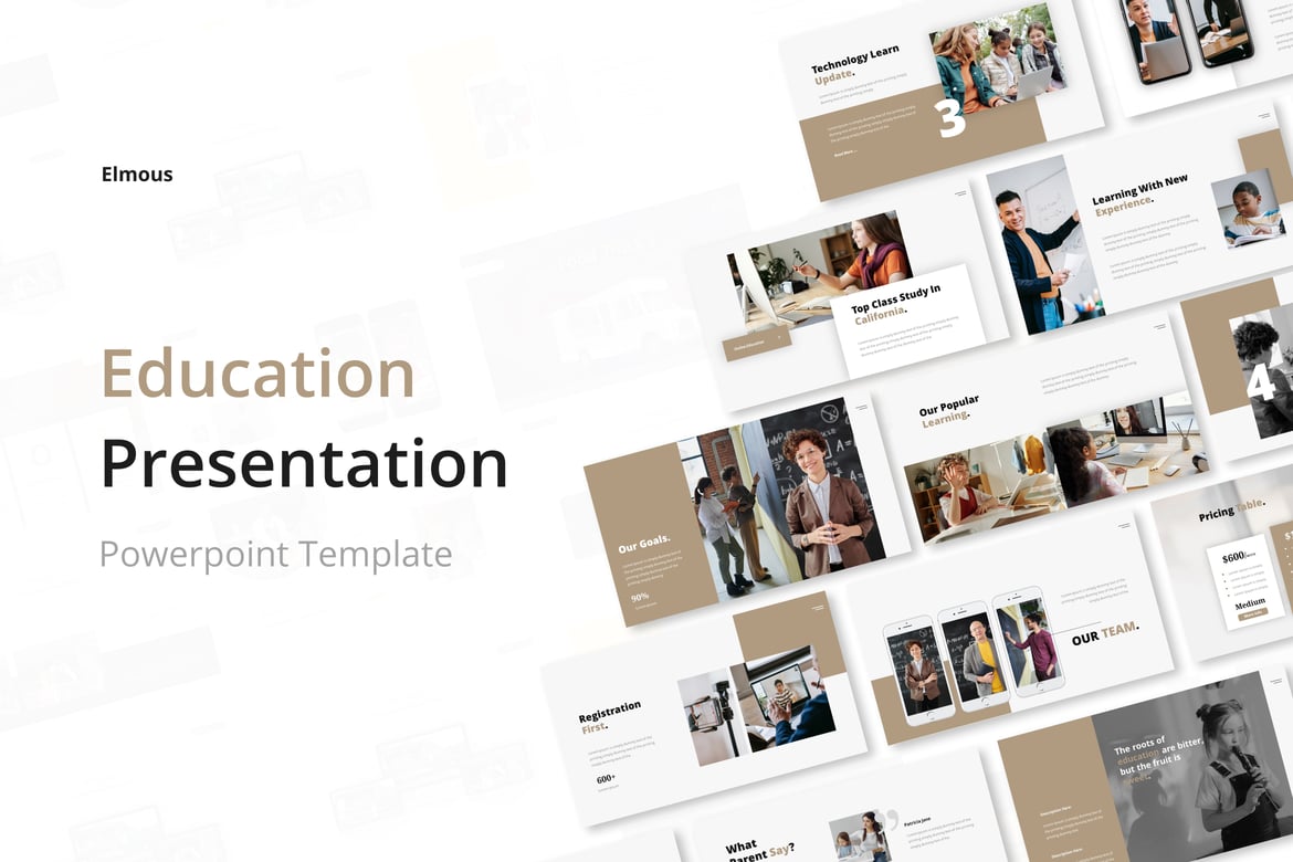 Template PowerPoint Presentasi Pembelajaran Online yang Menarik