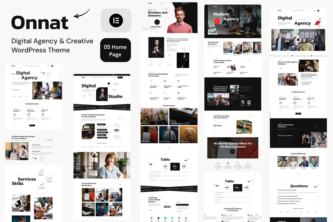 Onnat – Tema WordPress Kreatif untuk Agensi Digital
