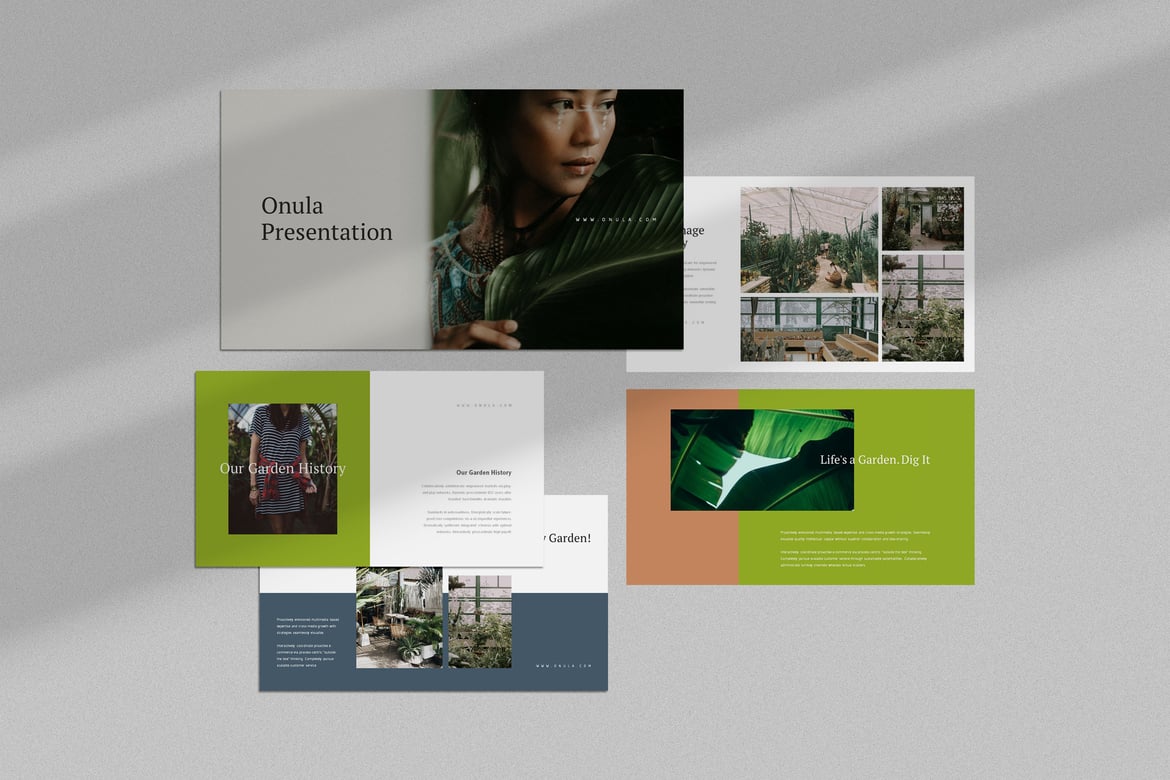 Onula: Template Powerpoint Kebun Botani yang Menarik