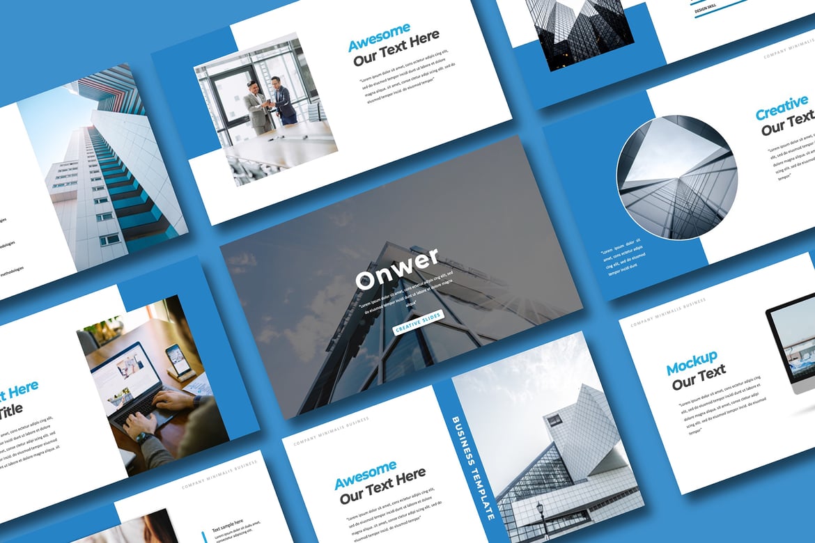 Template Presentasi PowerPoint Kreatif dan Minimalis untuk Bisnis