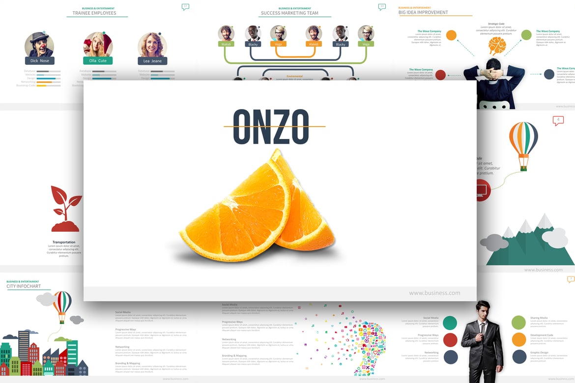 Template Powerpoint ONZO: Presentasi Kreatif dan Profesional